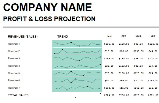Yearly Profit and Loss Statement Template