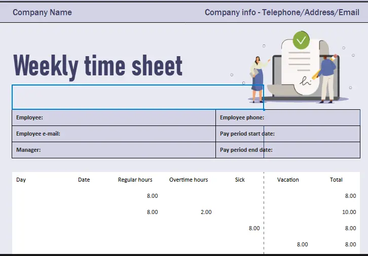 Employee Weekly Time Sheet
