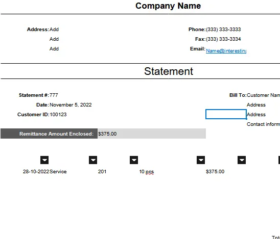 Basic Invoice Template