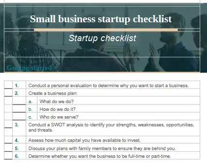 Small Business Start-up Checklist