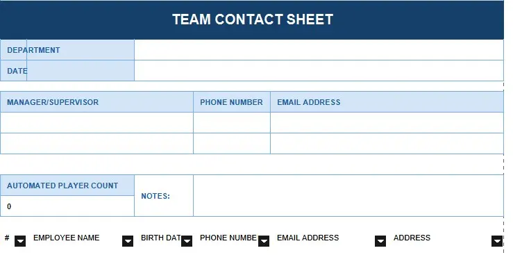 Employee Quick Look Up - Spreadsheet