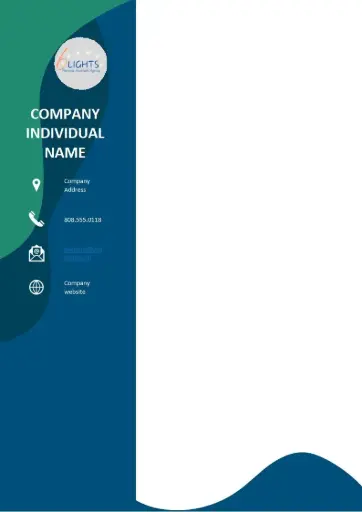 Wavy Light Letterhead