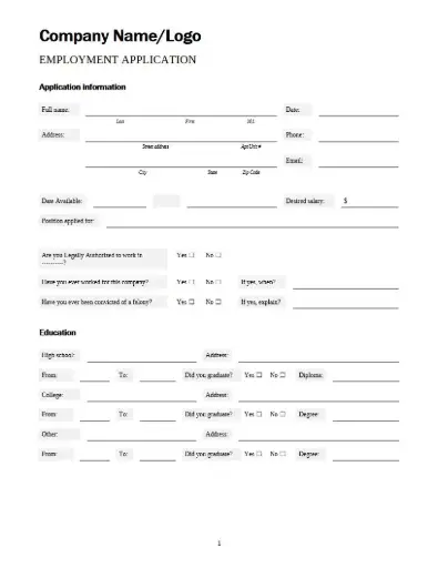 All Inclusive Application Form