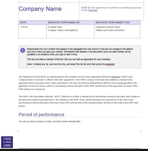 Job Description and Contract